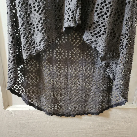 Free People Beach Love Song Crochet Duster Blue - Picture 10 of 11